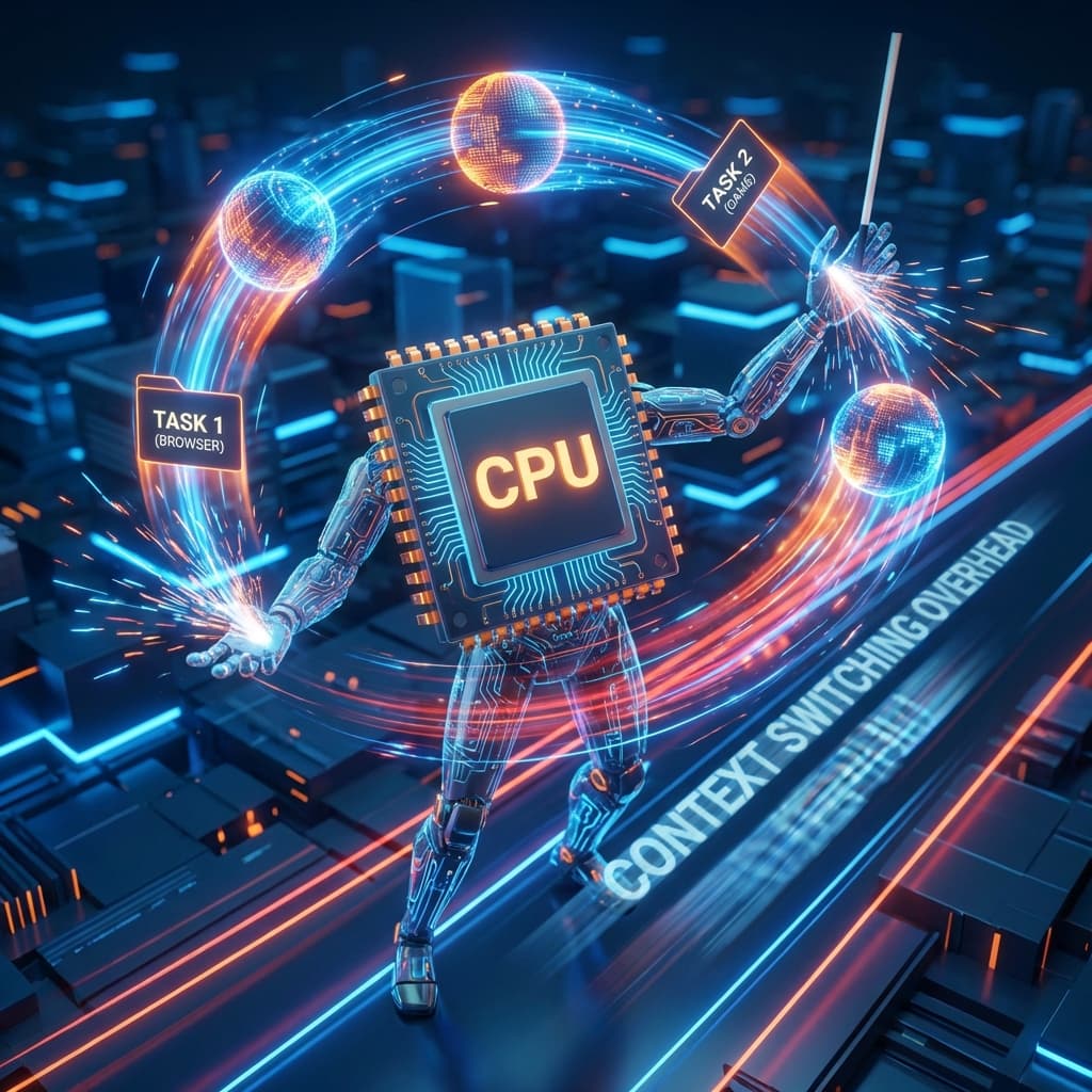 문맥 전환(Context Switching): CPU가 딴짓을 할 때 생기는 엄청난 비용 (완전정복)